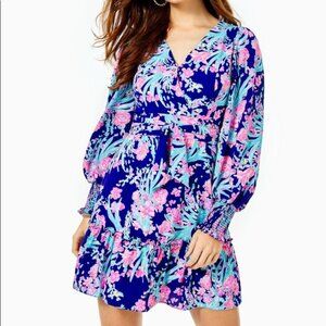 Lilly Pulitzer Rosie Stretch Dress Corsica Blue Toucan Party size 10 NWT